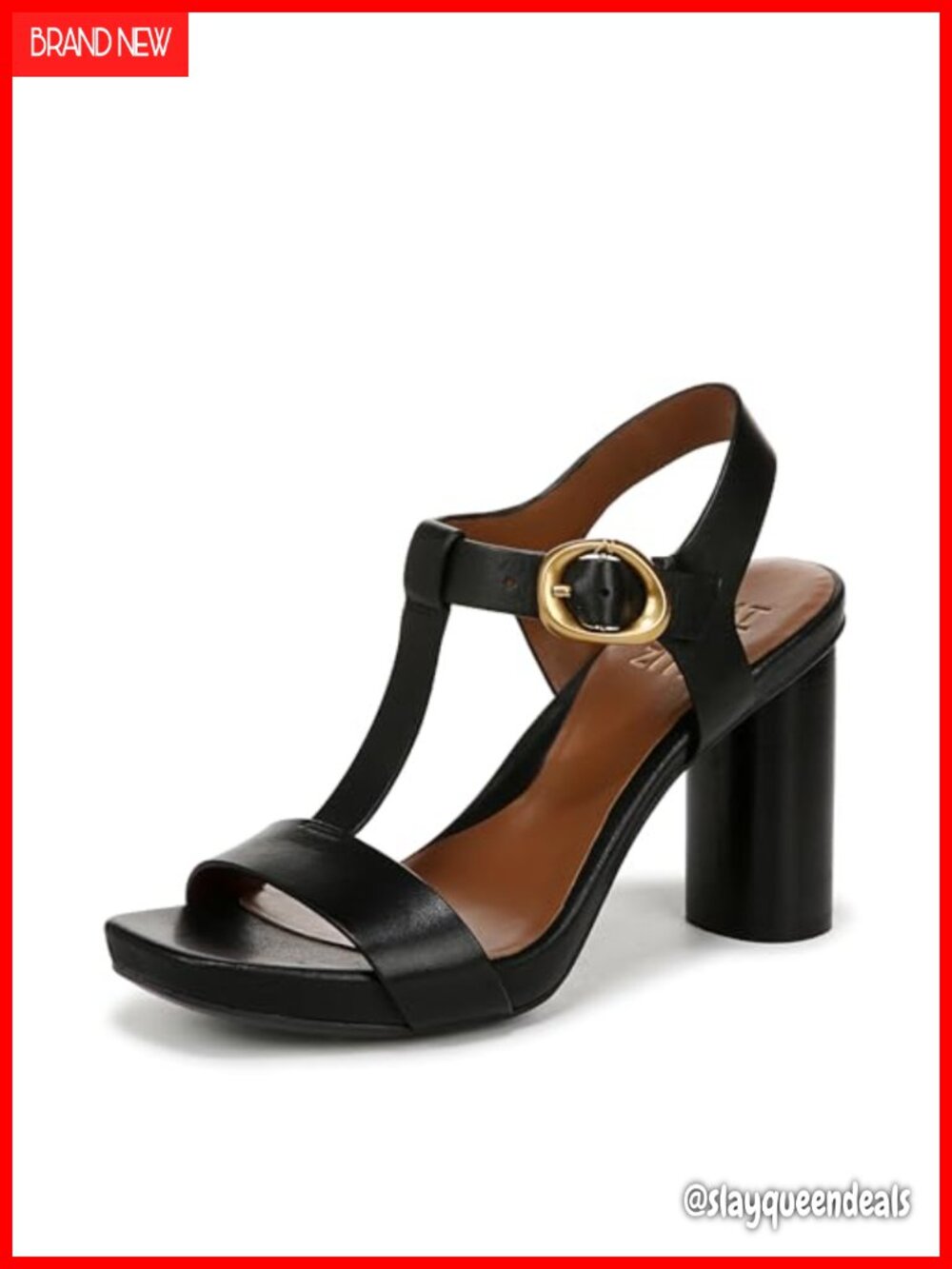 Naturalizer Women's Jordis T-Strap Buckle Closure Platform Heeled Sandal